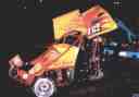Syd Goosen jnr had a hard time keeping his midget in the stadium